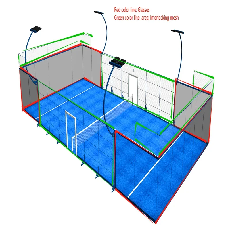 UNISPORT 2024 искусственный газон Padel Court весло для бадминтона напольное покрытие теннисная трава