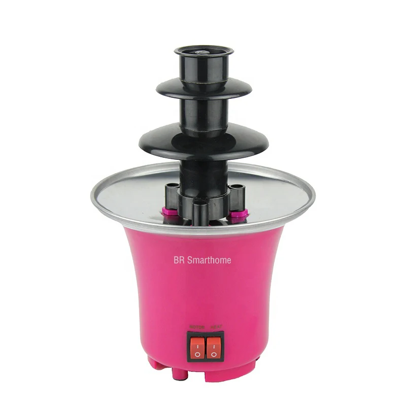Home Party Mini Chocolate Fountain Machine 3 Tiers Chocolate Fondue Pot Melting Chocolate Fountain