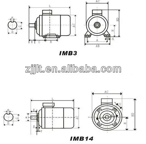 Y2 IE2 Three Phase Asynchronous Engine AC Motor 1.5kw 3kw 5kw 7.5kw 380V Induction 3 Phase Electric Motors