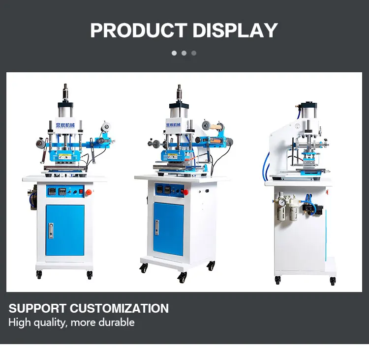 leather logo embossed pneumatic hot foil stamping machine for plastic