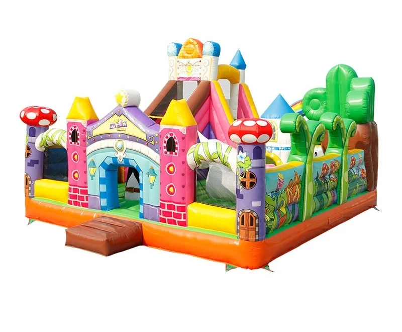 Hot Sell Family Amusement Inflatable Trampoline Castle Inflatable Bouncer Slide