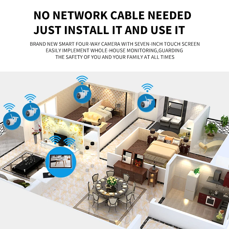 10 1 дюймовый ЖК-монитор Tuya Nvr и поддержкой Wi-Fi 4ch Свон Swdvk-856804-rl 4-канальный видеорегистратор с разрешением 4k Cctv Dvr Kit &