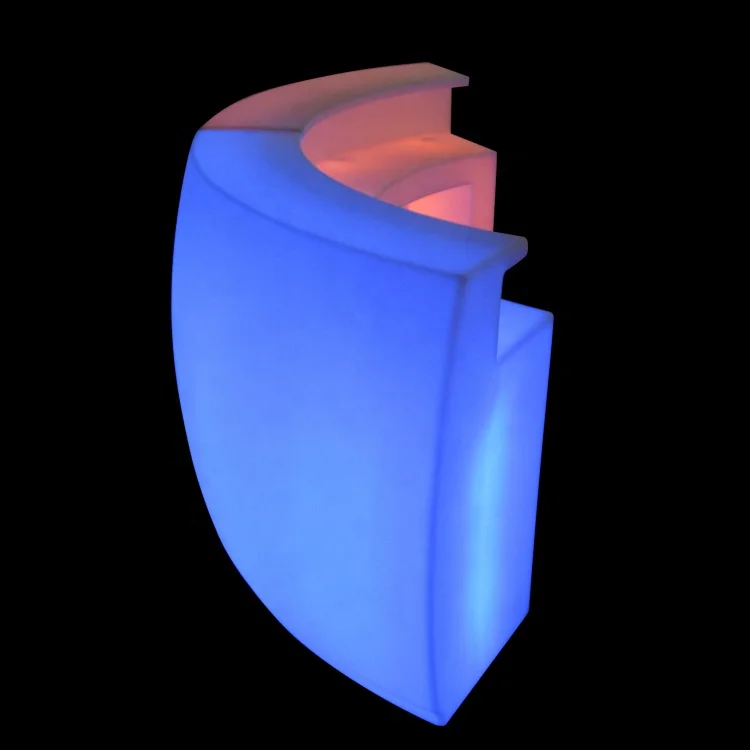 
Modern Round Bar Counter Designs Bar Furniture Recarhable RGB Glowing LED Round Bar Counter 