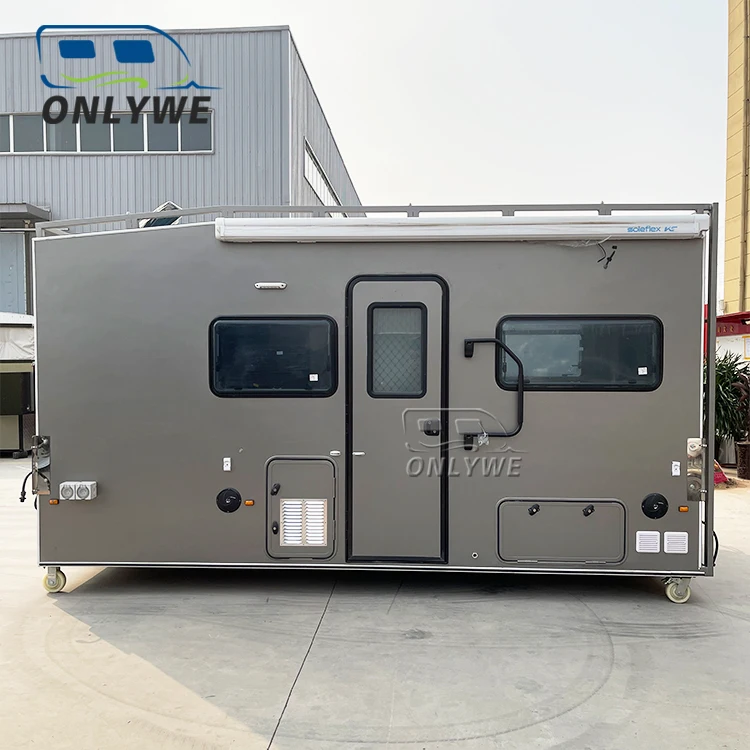 ONLYWE Flatbed Truck Campers Luxury 4x4 Motorhome Expeditions Vehicle Slide In Pick Up Truck Expedition Bed Camper For Sale