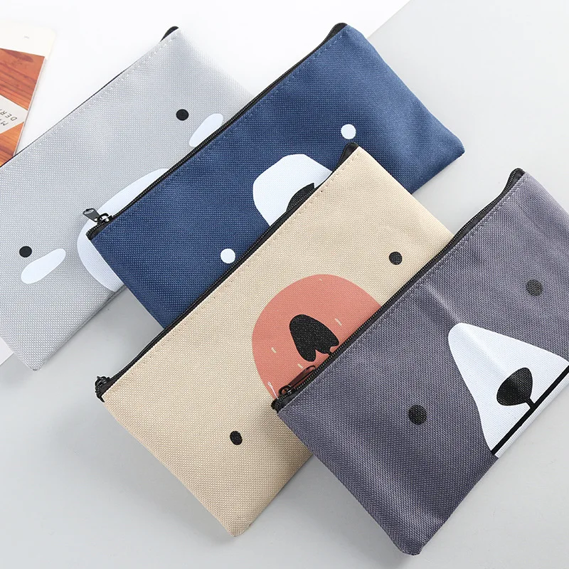 Pencil Case Bear Canvas Gift Estuches School Pencil Box Pencilcase Pencil Bag School Supplies Stationery