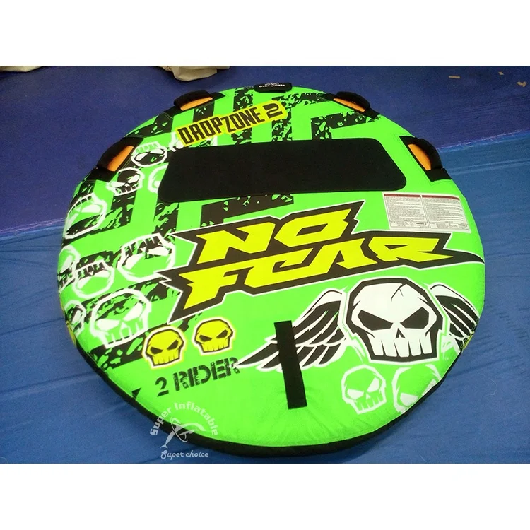 Wholesale In Stock Water Jet Ski 2-Rider Inflatable Deck Towable Tube