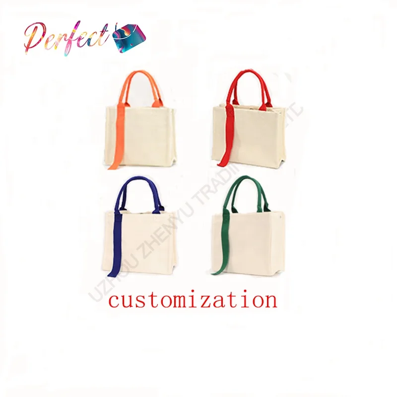 TY OEM customized logo 12OZ Cotton Wholesale Custom Print Logo Shopping Recycled Cotton Canvas Tote Bag