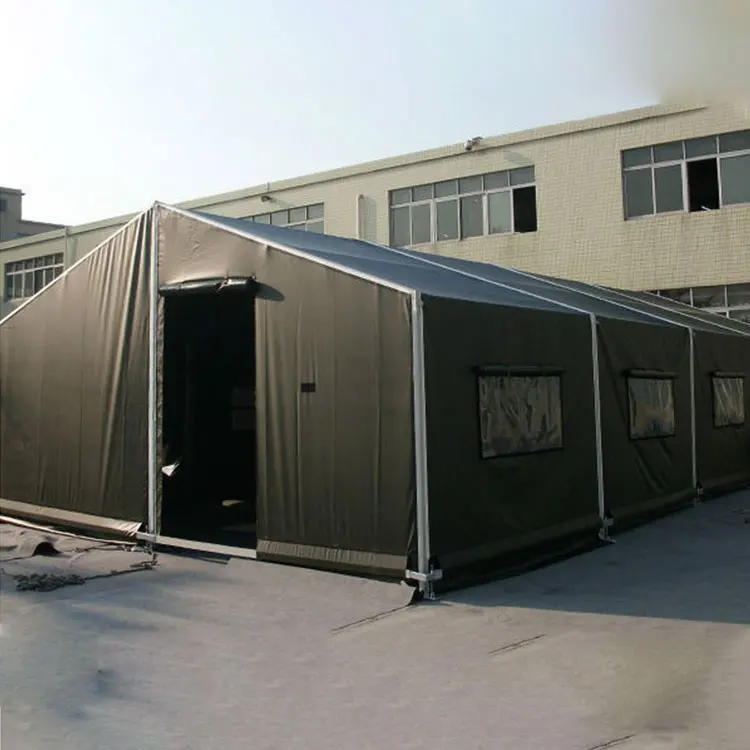 Hot Sale Custom Heavy Duty Army Green Outdoor Inflatable Camping  Disaster Relief Tent  With Nylon Fabric