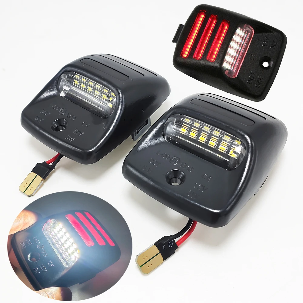 Red Rear Light LED License Plate Light Replacement for Tacoma 2005-2015 Tundra 2000-2013 License plate lamp