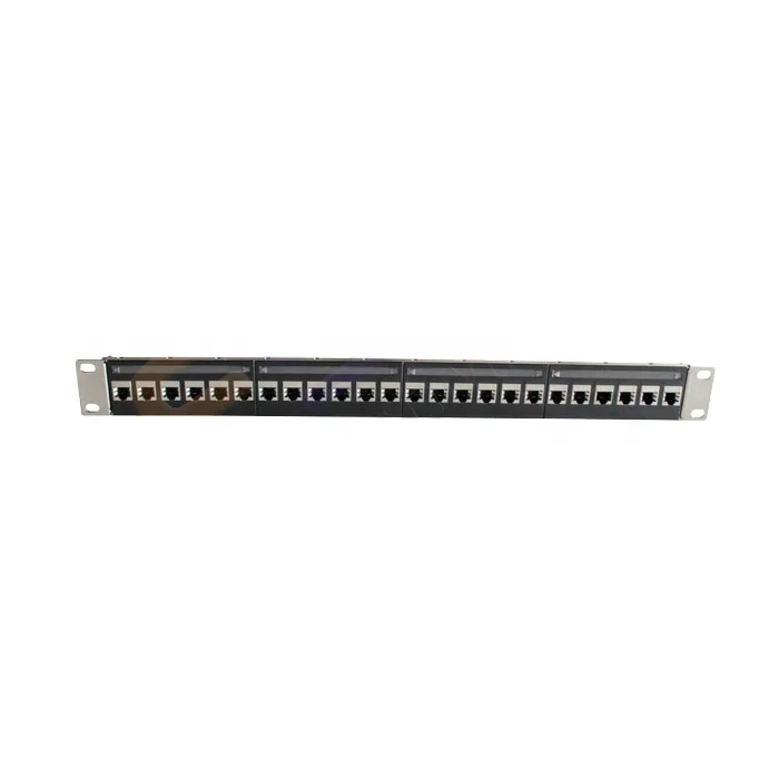 19' 1U FTP CAT6 24 Ports RJ45-RJ45 Jacks Fiber Patch Panels