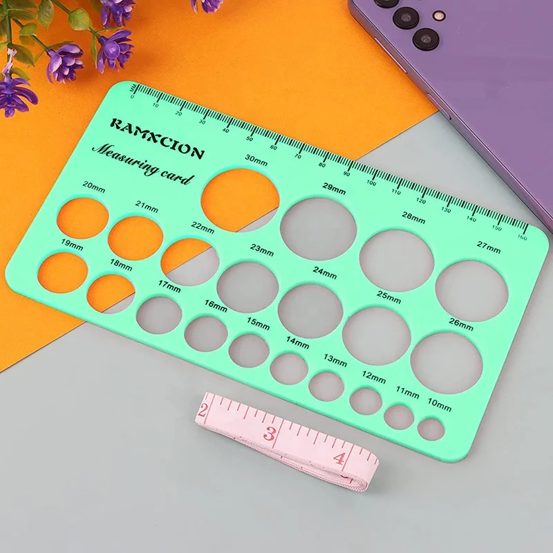 Children Drawing Stencils Measurement Soft Measuring Tool Sizer Card Reusable Silicone Flange Breast Nipple Measuring Ruler