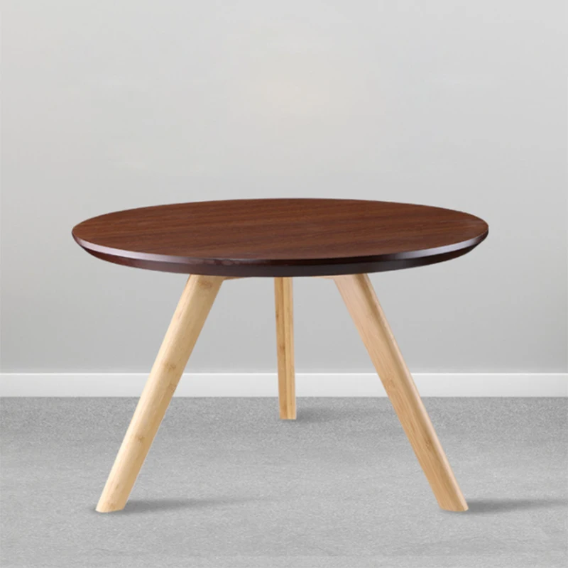 Bamboo Indoor living room furniture modern side table tea table sets small round coffee table