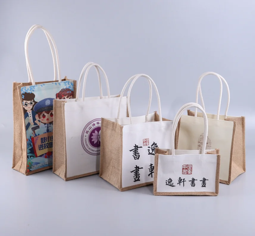 recycled christmas jute bags foldable jute bag extra large jute bags