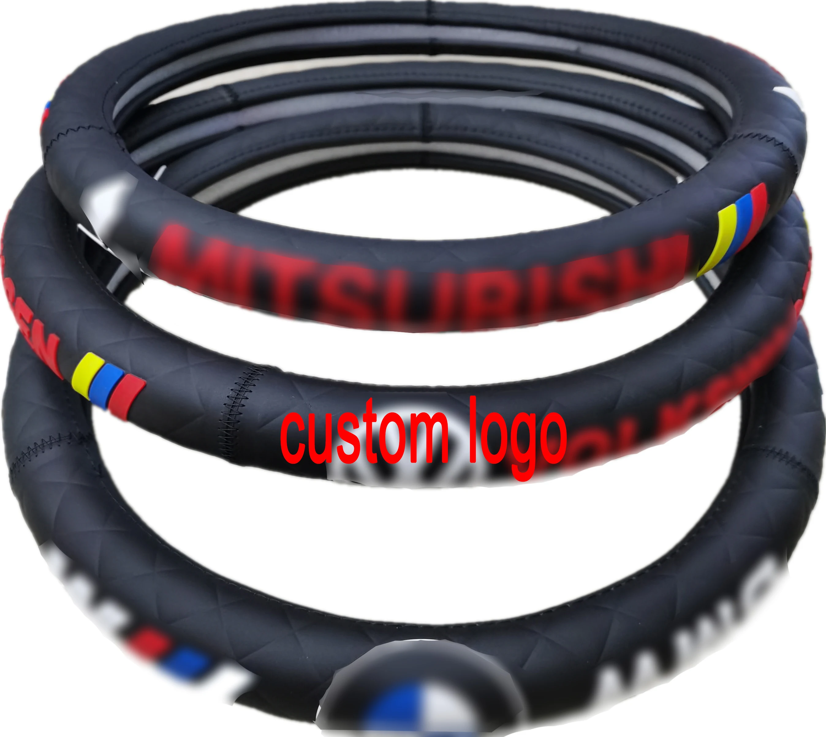 Custom brand logo style Universal Steering Wheel Cover With Logo