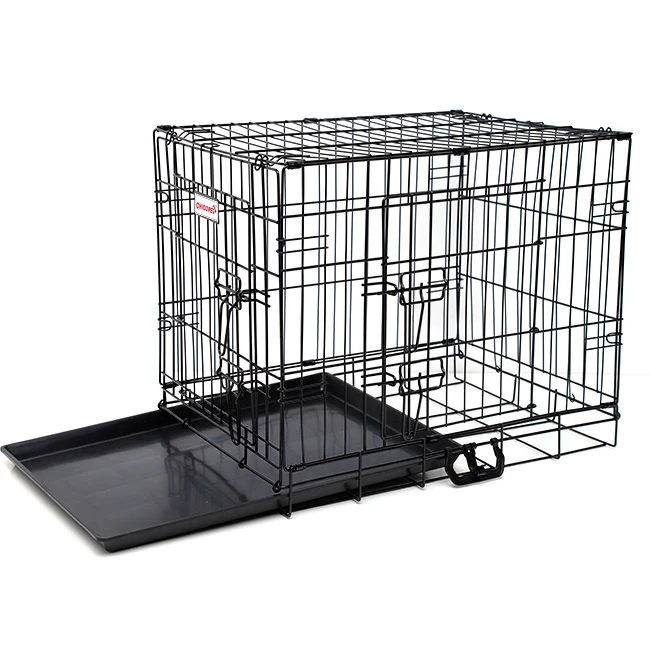 Hot stainless steel pet carrier with tray leak-proof dog box convenient outdoor dog box kennel Pet Cage