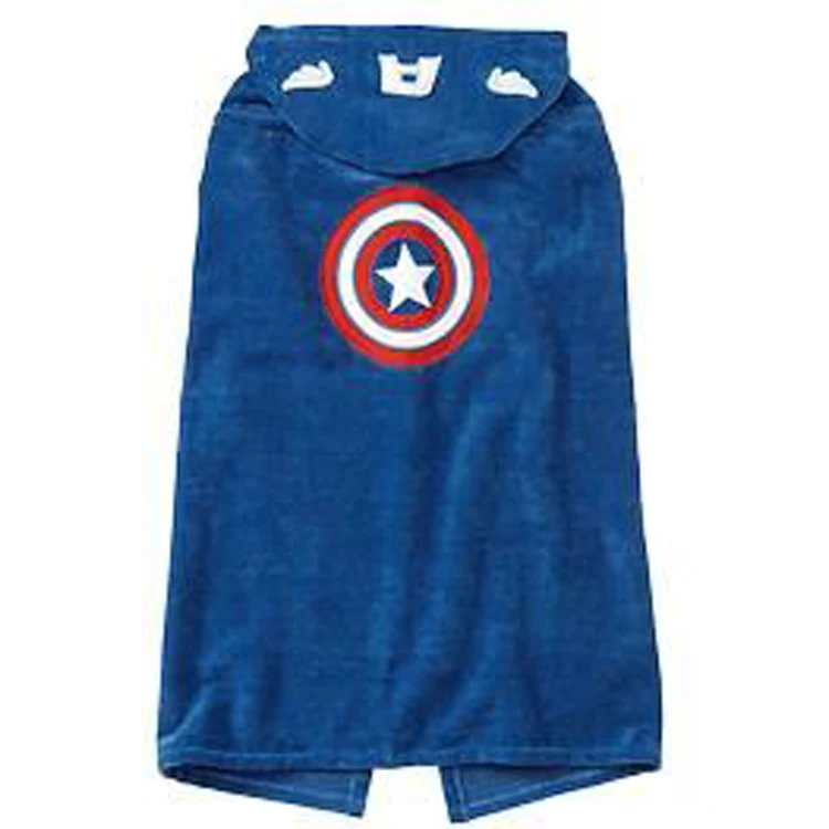 100% Cotton Bamboo Organic Children Superhero Cartoon Animation Kids Hooded Bath Towels
