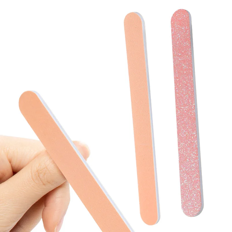 Professional Nail File 100/180 straight Manicure Tools Sanding Polish Buffer Fingernails Files or Home and Salon Use