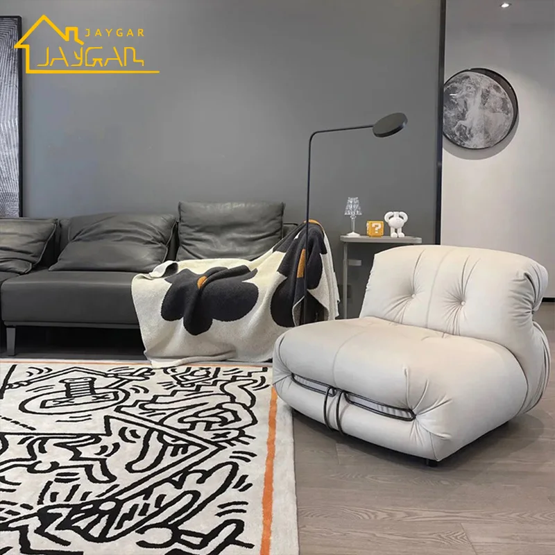 Итальянское кресло сориана для гостиной напольное из оранжевой ткани вельветовое одно с откидывающейся спинкой спальни в