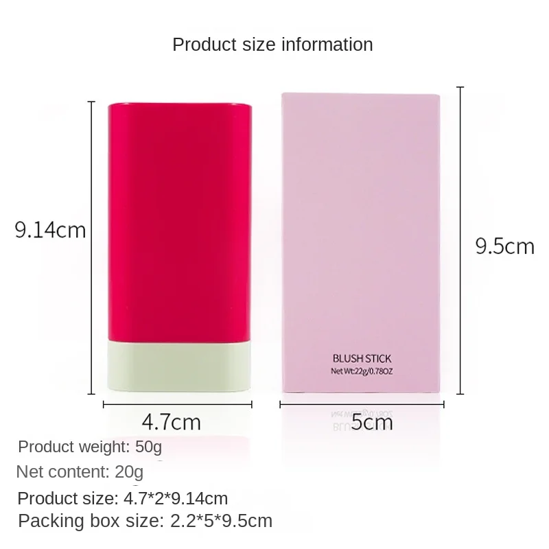 Hot Sale Neutral Logo-free Makeup Spot Blush Stick 22g Smooth Blush Cream Brightening Primer