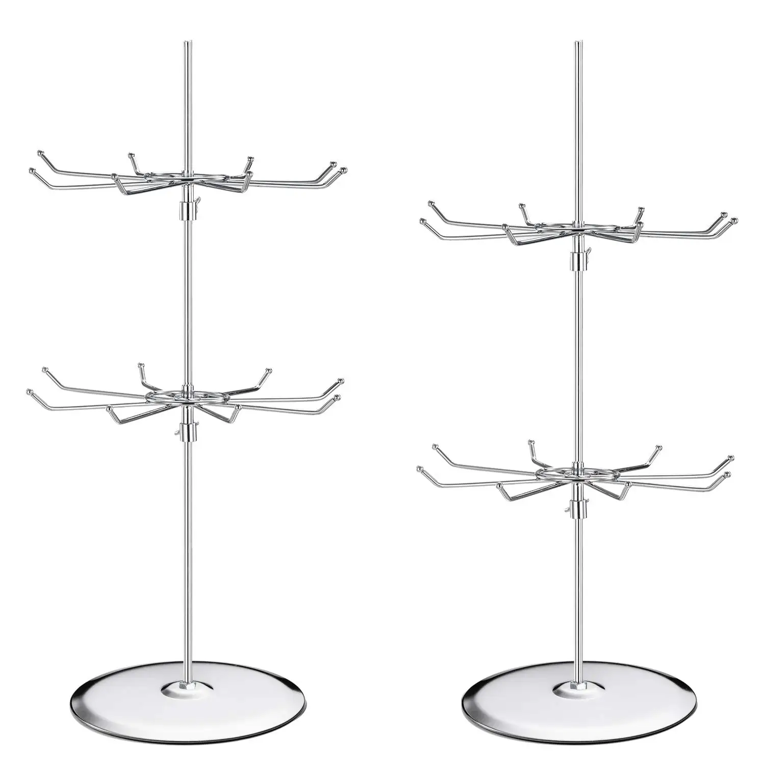 Hot 3 Tier Rotating Jewelry Display Rack Black Adjustable Spinner Display Rack