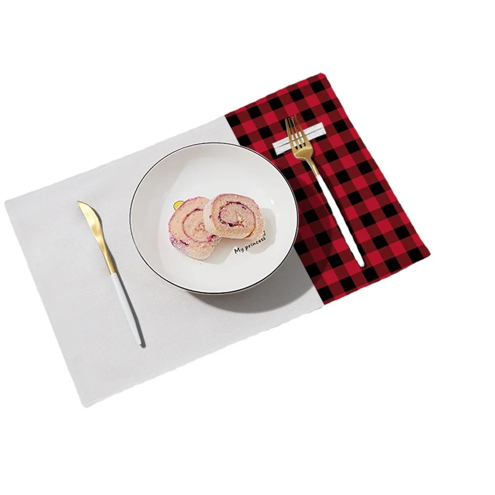 Christmas sublimation place mat custom design single layer double layer wedding home decoration antislip place mat