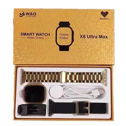 Factory X8 Ultra Max Smartwatch 1.99 inch Gold Stainless Strap Wearfit Pro app Watch Series 8 X8 Ultra Max smart watch 49MM
