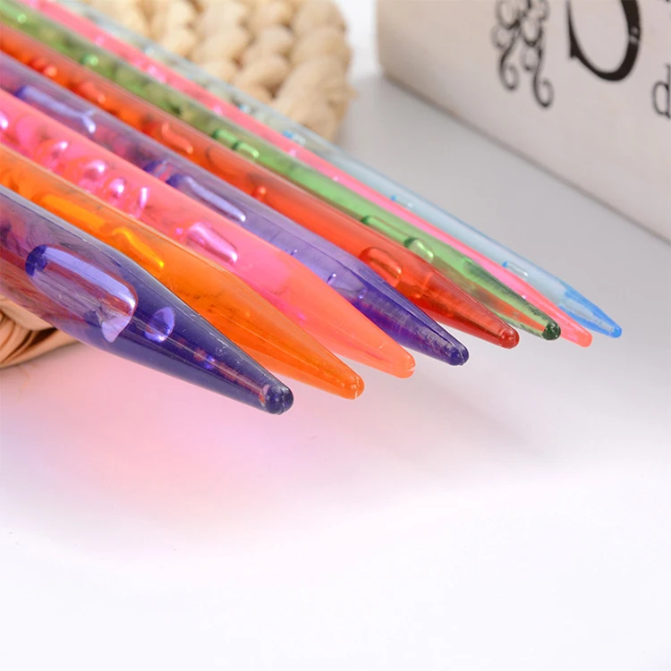 25 CM Colorful Plastic Stick Needle Scarf Hat Knitting Tool Thick Needle