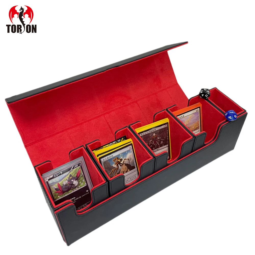 Torson 5 in 1 Luxury Suit Custom Deck Boxes 400+ Pu Leather Wholesale Logo Magic Mtg Ptcg Yu-Gi-Oh Card Deck Box
