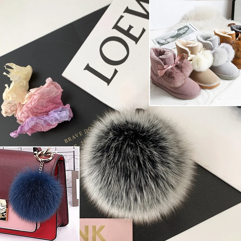 pompom fur rex rabbit fur pom pom balls