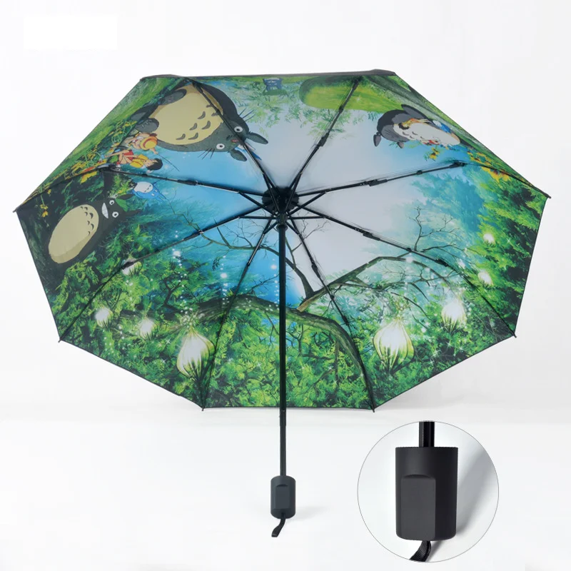 Customized full printed anime umbrella custom folding windproof high quality pocket umbrella