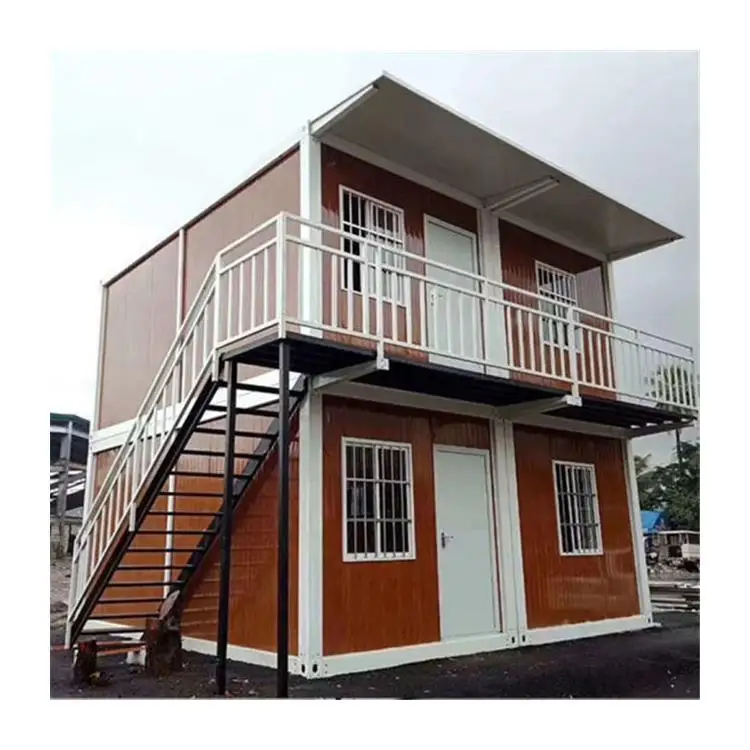 Prima T тип, стильная стальная конструкция, сэндвич-панель, рама, контейнер, дом, 2 этажа, сборный дом
