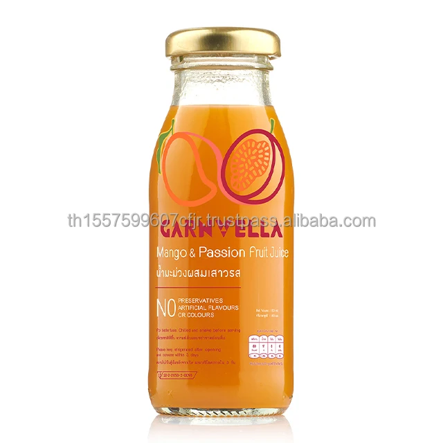 Фрукты со вкусом манго & страстных фруктов в стеклянной бутылке 100% мл, оптовая продажа из Таиланда, 180