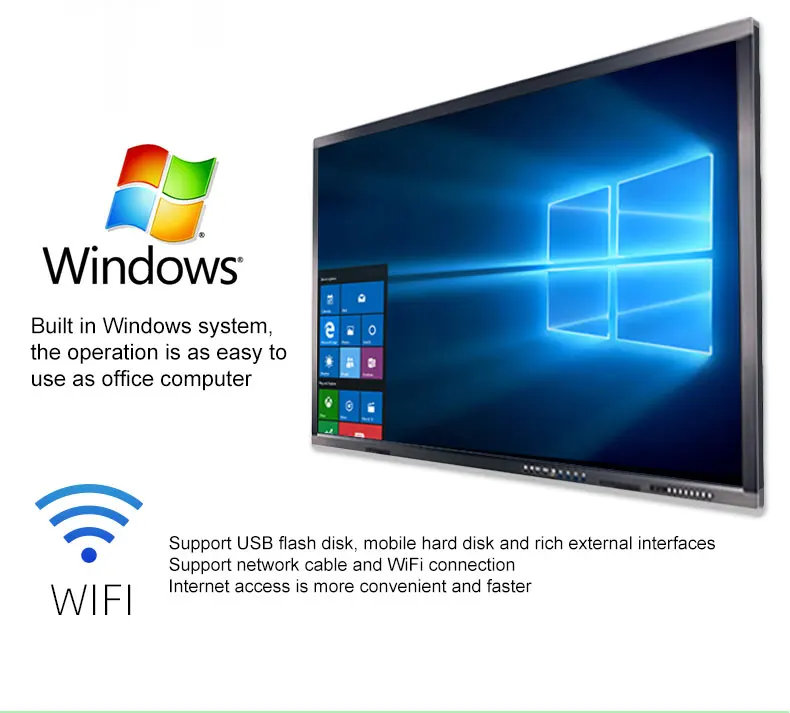 Прямые продажи все в одном ПК умный интерактивный сенсорный экран Win10 система 85 дюймов умная обучающая доска