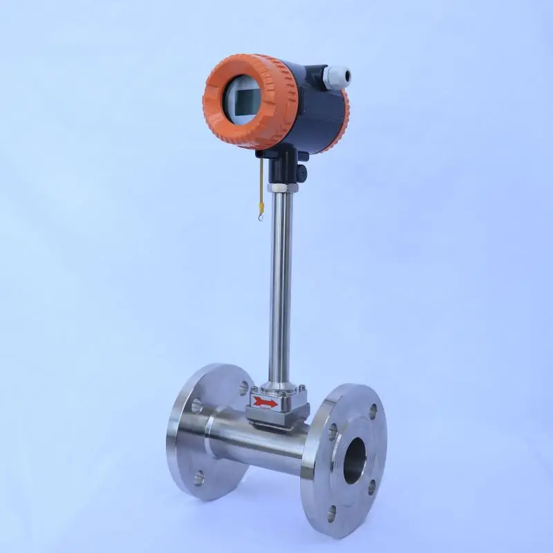 Digital flowmeter 4-20ma industrial air gas steam vortex flow meter sensor CE  approved Clamp type vortex flow meter