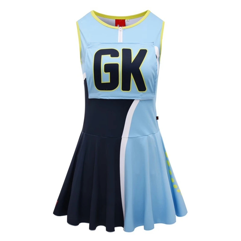 custom sexy sublimation girls women team netball bodysuit uniforms skirt kit