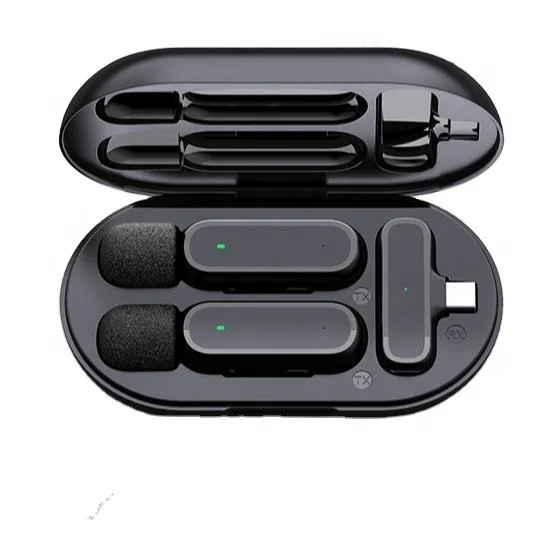 Hot Sale Rechargeable Microphone Noise Reduction Interview Lavalier Wireless Microphones