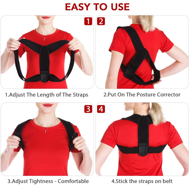 FSPG Fully Adjustable Straightener Upper Spine Support Posture Corrector-for Men and Women