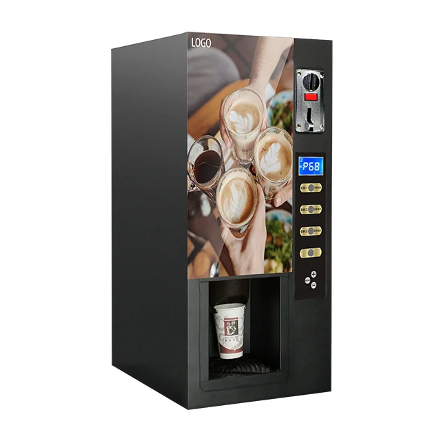 Mini Vending Machine Outdoor Coin Operated Vending Machine 2021 3 Selections of Hot Drink Water Gallon or Connect to Tap Water