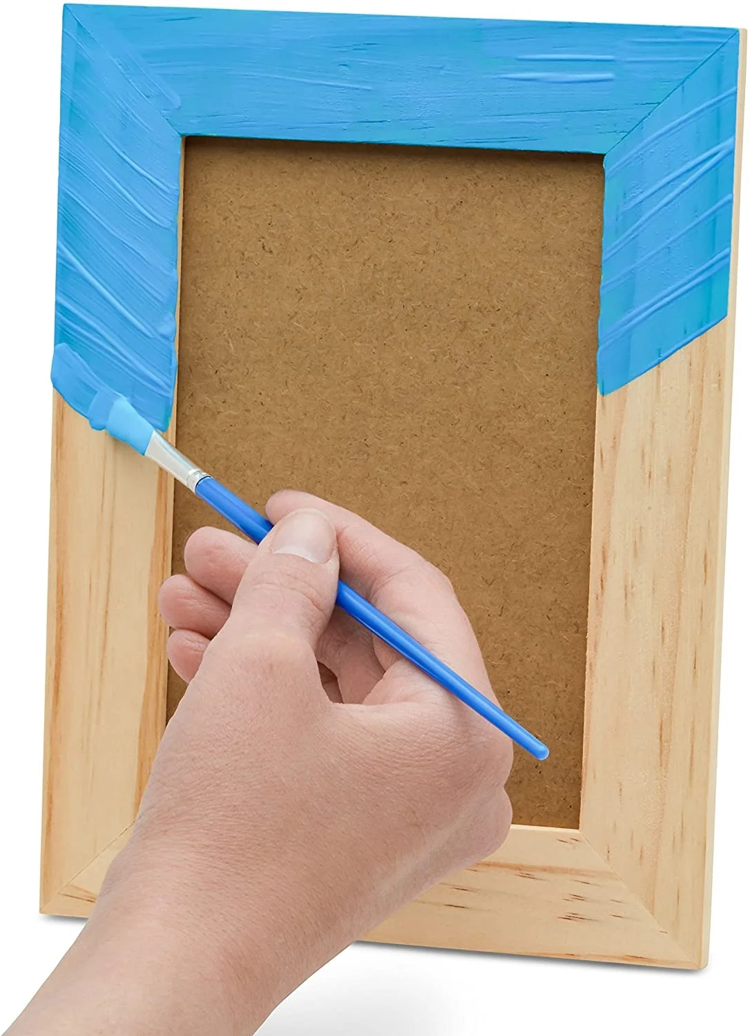 Unfinished solid pine wood DIY craft photo frame, handicraft DIY painting project, suitable for adult and children handicrafts