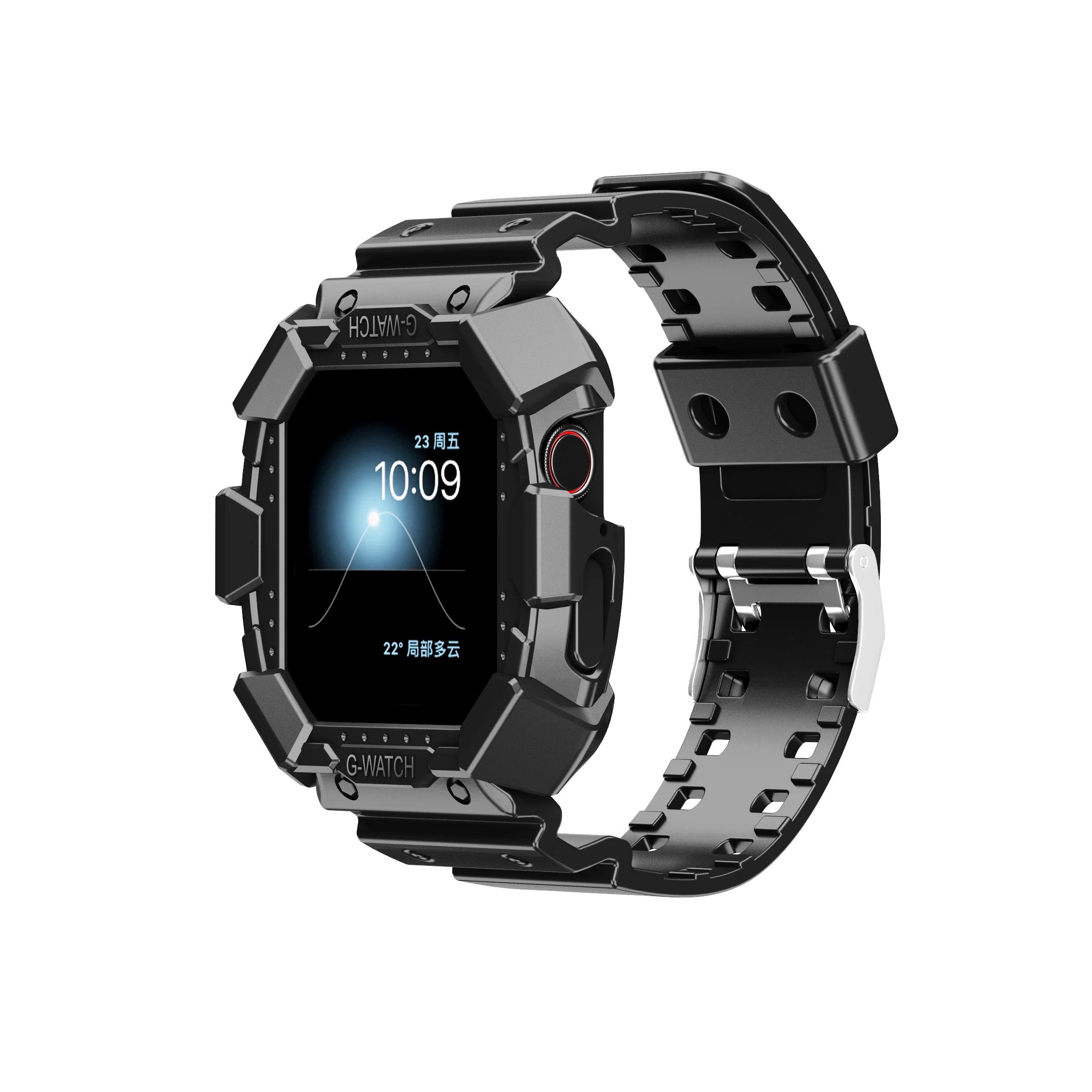 High Quality Sport Case Strap For iWatch 40mm 44mm Cover Band Protect Watch Case For Apple Watch Series 5/6