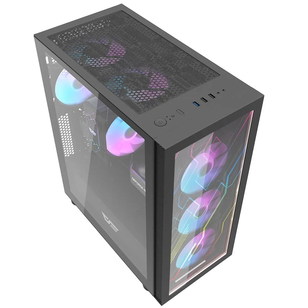 Darkflash игровые компьютерные чехлы с мультяшной поддержкой atx matx компьютерный Чехол настольный корпус граффити аниме чехол