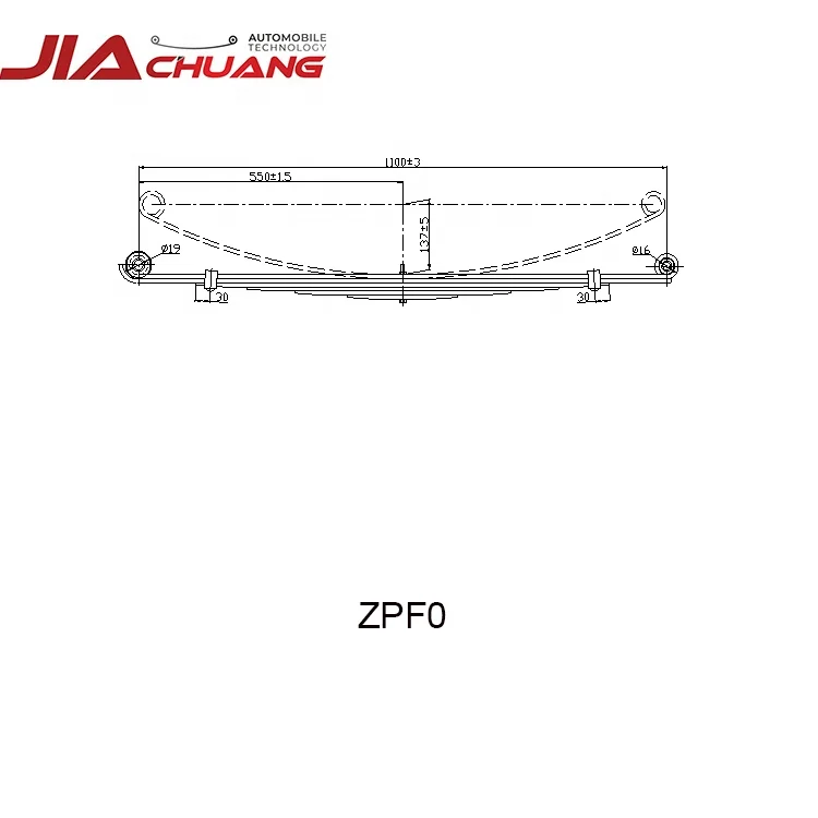 OE ZPF0 Light duty truck front parabolic leaf spring manufacturer