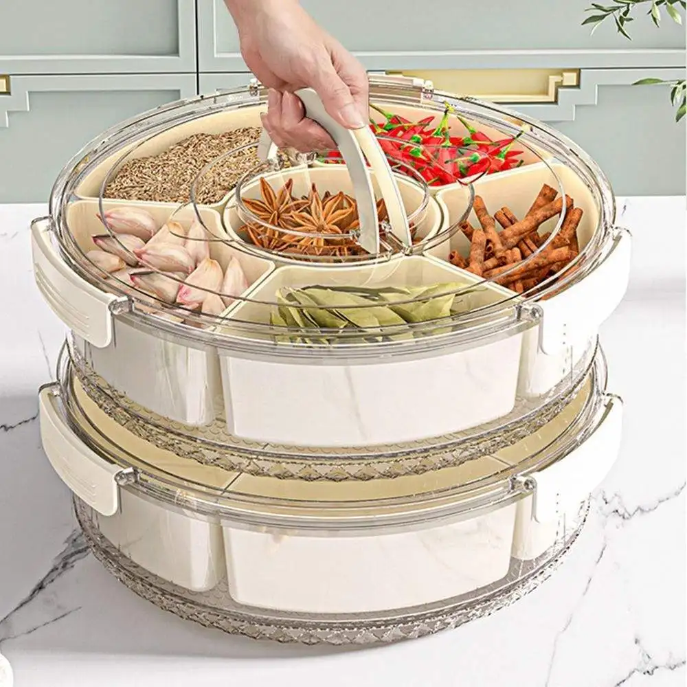 Поворотный поднос с крышкой и ручкой