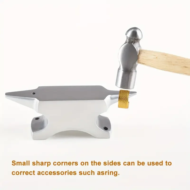 HOBBYWORKER Stainless Steel Cowhorn Anvil - Professional Jewelry Shaping Tool, No Power Needed