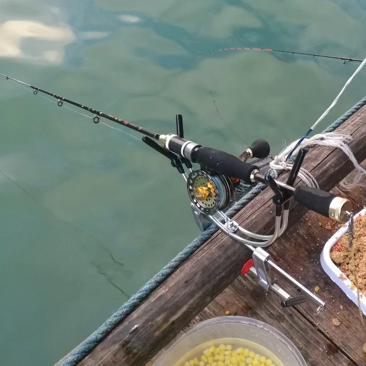 luminium Alloy Marine Fishing Rod Holder Pole Stand Support Adjustable Clamp Fishing Tackle Tool Boats Accessories