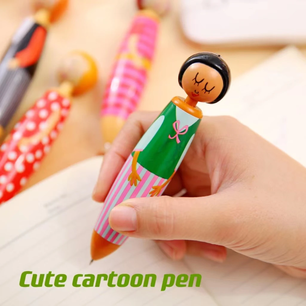 Factory direct sales cartoon ballpoint pen doll advertising pen creative student ballpoint pen wholesale