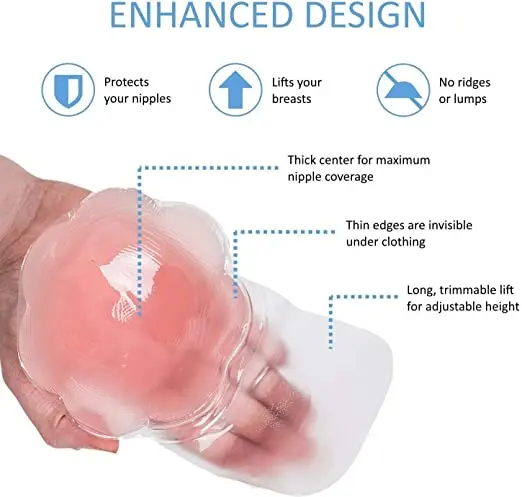 New Brand Strapless Sticky Push up Reusable Silicone Bra Invisible Adhesive Bras for Women