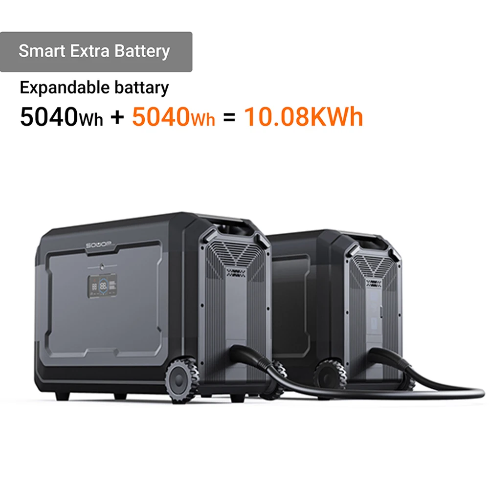 Large Capacity 5040Wh Portable Power Station LiFePO4 Battery Solar Generator 5000W 4000W UPS Powerstation Solargenerator