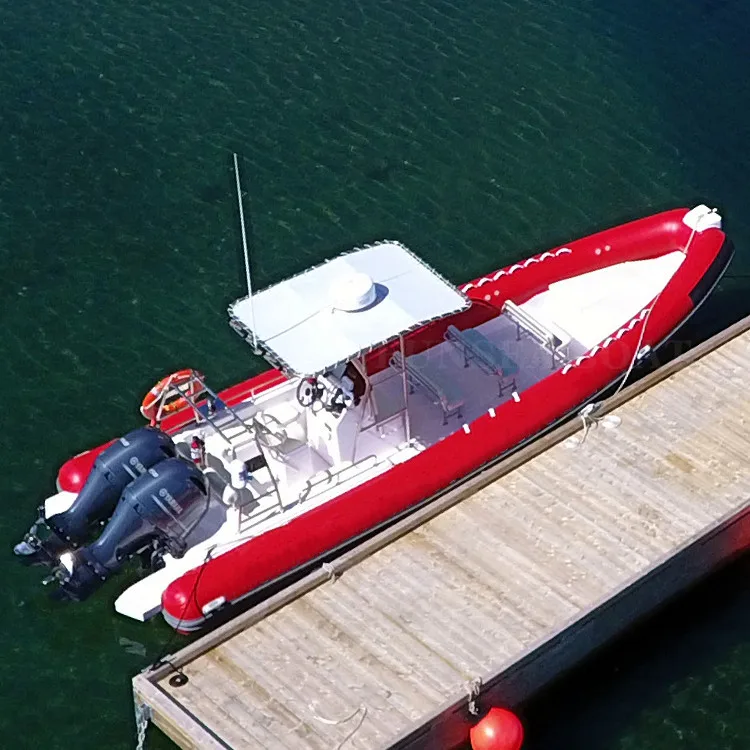 manufacturer 28 ft 860 long uae fiber fiberglass luxury rib semi rigid inflatable yacht speed day boats for water sports