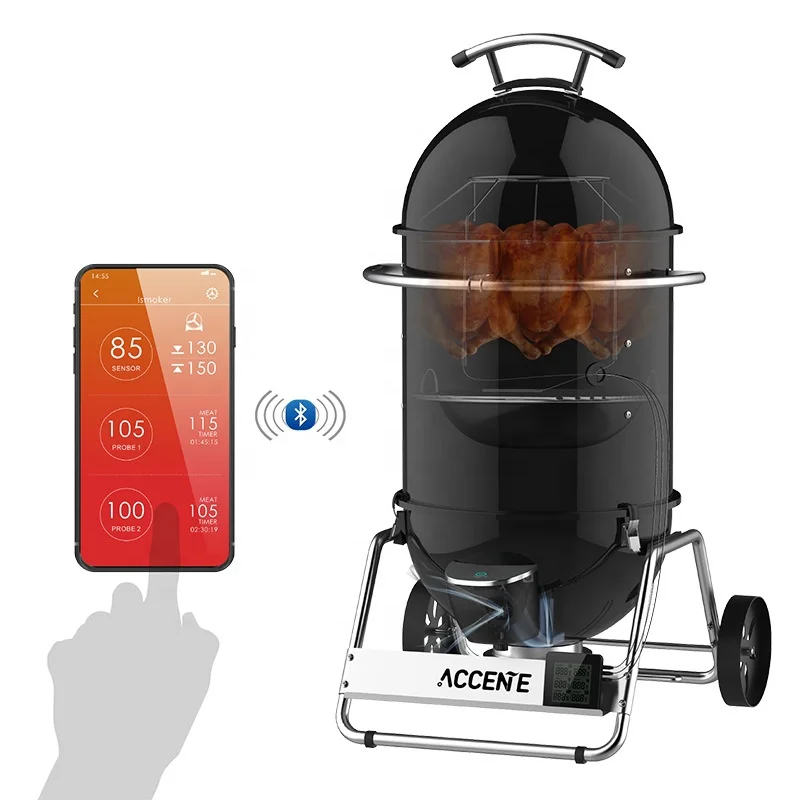 Multifunction smart remote control home meat smoker barbecue BBQ smokeless grill